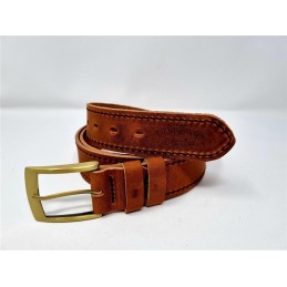 Cintura pantalone 40mm in pellame Old Style cucita a spago Cintura pantalone 40mm in pellame Old Style cucita a spago