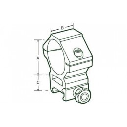 Anelli base Weaver diametro 1" M4
