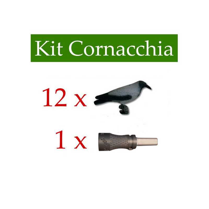 Kit 8 stampi cornacchia + richiamo Ardesi S5 Croak