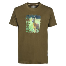 AtooDog Maglietta Da Caccia Con Cervo, T-Shirt Per Cacciatori, Stampa Resistente, Regalo A Tema Caccia
