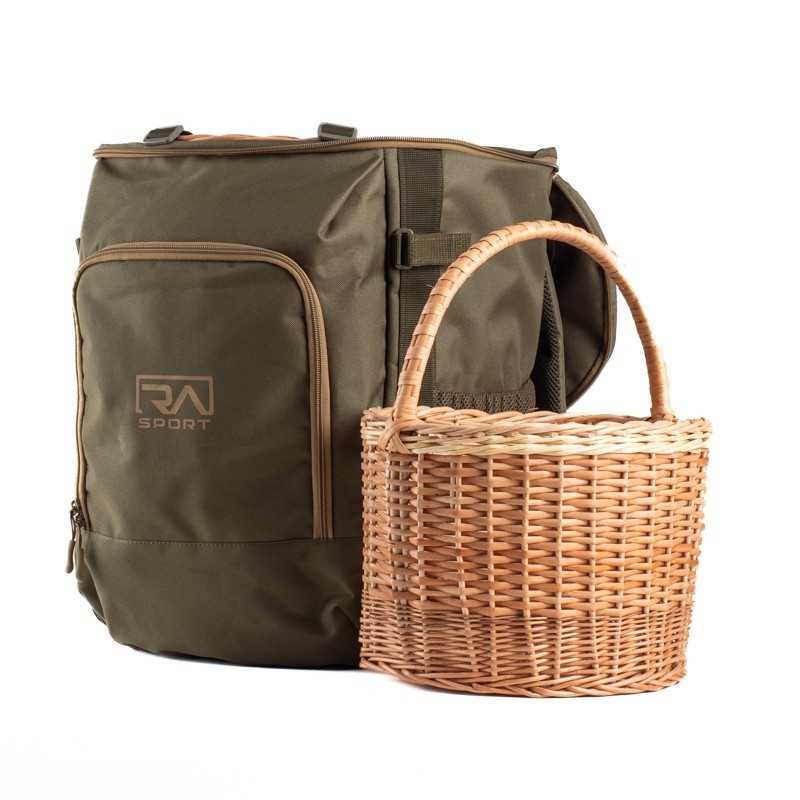 ZAINO FUNGHI CON DOPPIO CESTO IN VIMINI RA ZAINO FUNGHI CON DOPPIO CESTO IN VIMINI RA