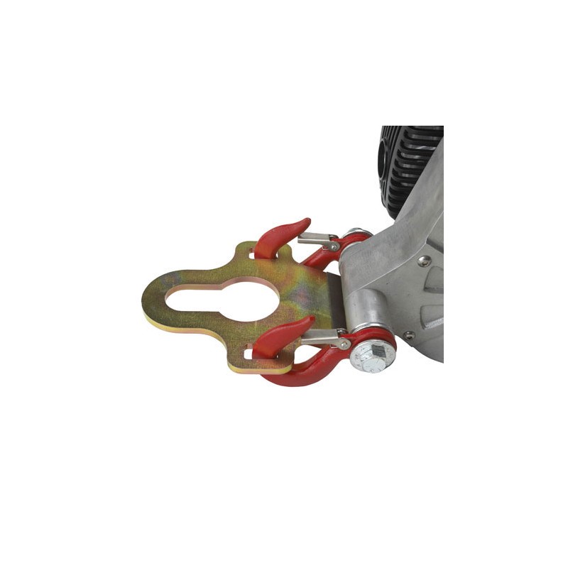 Piastra di ancoraggio per gancio traino per verricello Portable