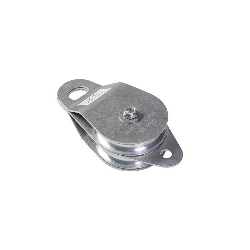 Carrucola doppia con flange rotanti in inox