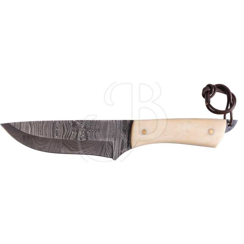 Coltello 39Hunter Damasco Rotwild - Osso Coltello 39Hunter Damasco Rotwild - Osso