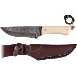 Coltello 39Hunter Damasco Rotwild - Osso Coltello 39Hunter Damasco Rotwild - Osso