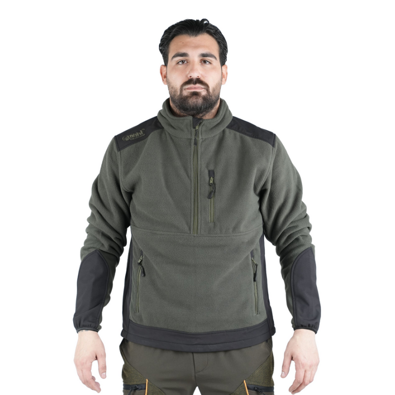 Pile Vient Mezza Zip Con Rinforzo