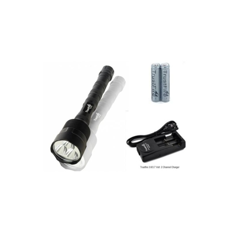 kit torcia Trustfire T6 LED 3800 Lumens