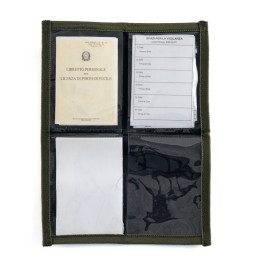 Porta tesserino venatorio in cordura verde RA RD111 Porta tesserino venatorio in cordura verde RA RD111