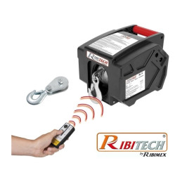 Verricello Ribitek a batteria con telecomando 2500 kg