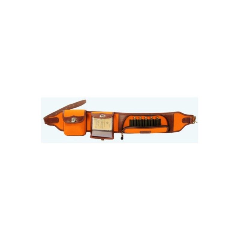 Cartuccera carabina in cordura orange 3 tasche Buffetteria