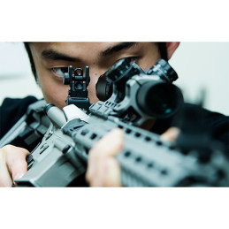 AR15 - Tacca di mira posteriore Flip Up inclinata di 45° -