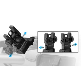 AR15 - Tacca di mira posteriore Flip Up inclinata di 45° -