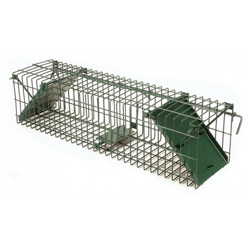Trappola a scatto per nutrie e volpi a due entrate 80 x 25 x 22