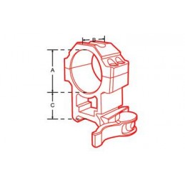 Anelli base Weaver diametro 30 mm. 