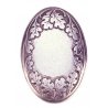 Coccia con foglie placcata in argento.