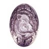 Coccia con cinghiale placcata in argento.