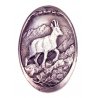 Coccia con camoscio placcata in argento.