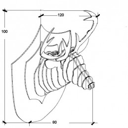 Trofeo di cervo medaglia kg 10