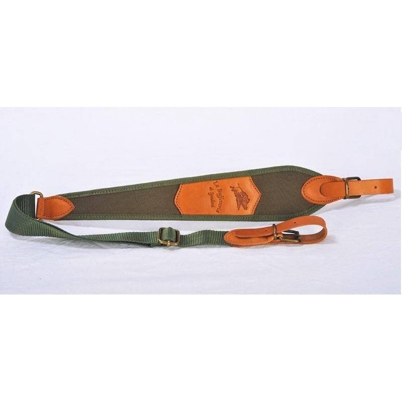 Cinghia carabina cordura e cuoio con stampo cinghiale Cinghia carabina cordura e cuoio con stampo cinghiale